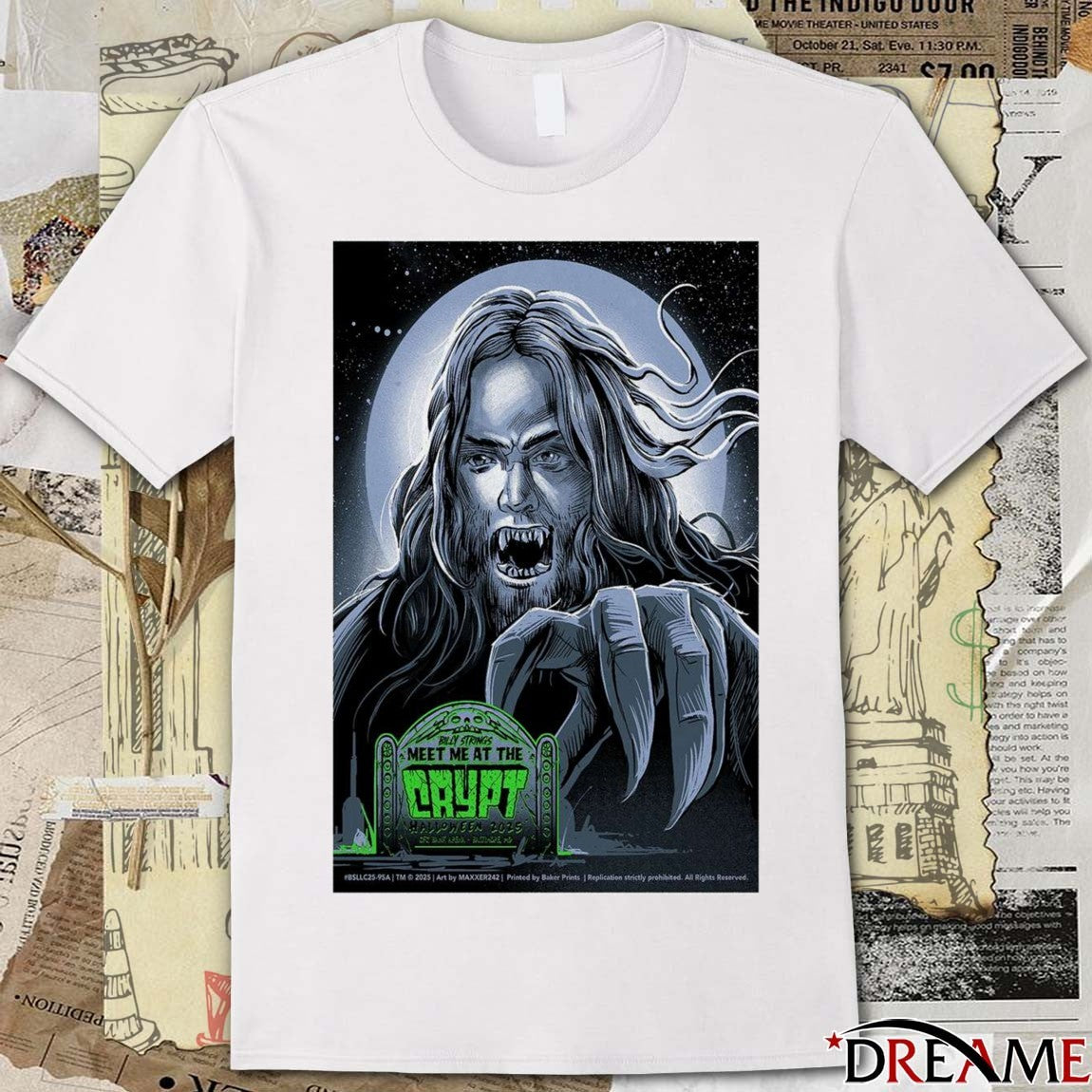 Poster Billy Strings Meet Me At The Crypt CFG Halloween 2025 t-shirt