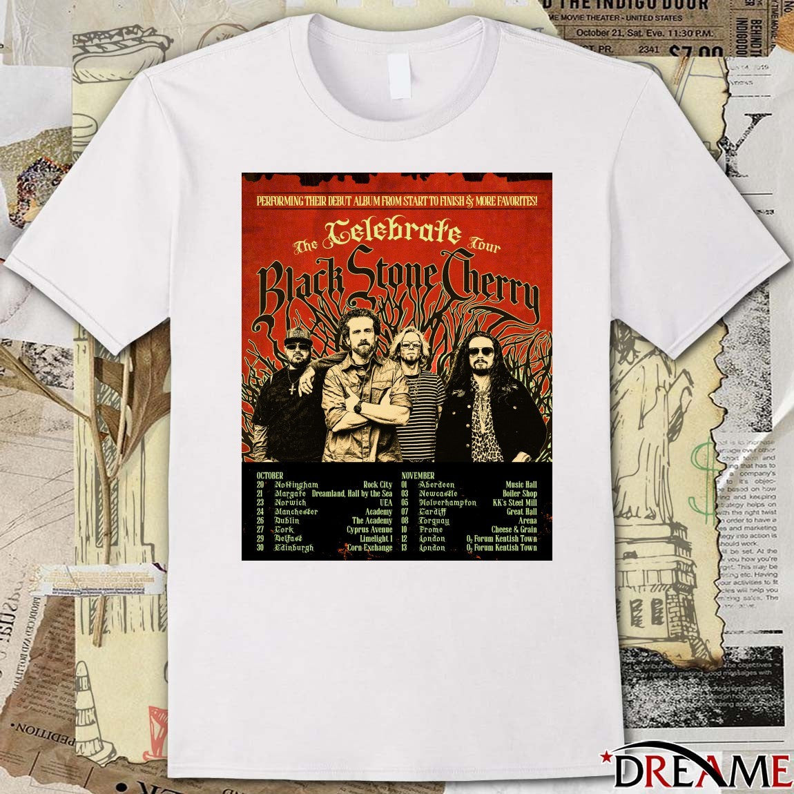 Poster Black Stone Cherry The Celebrate Tour October – November 2026 t-shirt