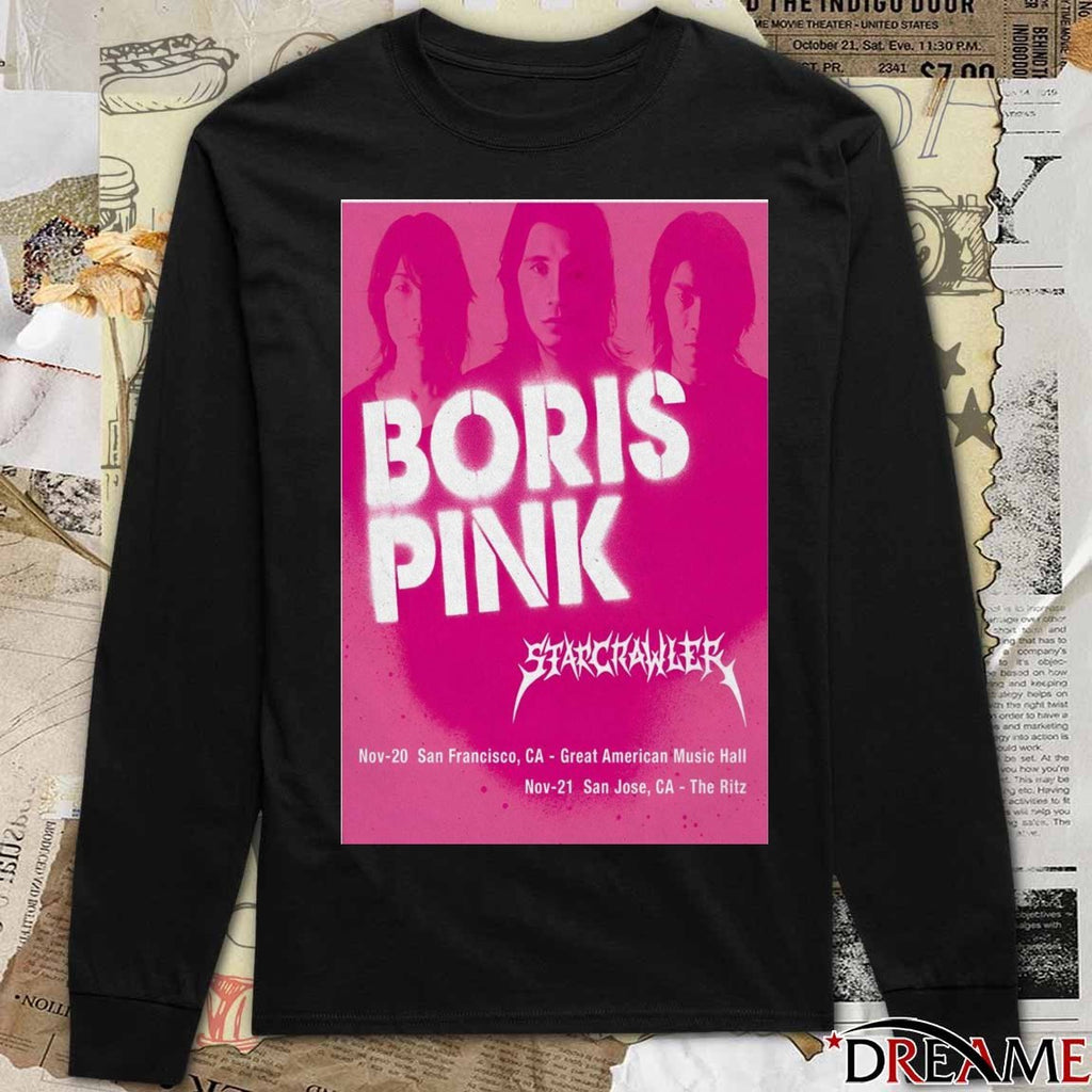 Poster Boris Pink November 21 2025 The Ritz San Jose CA t-shirt