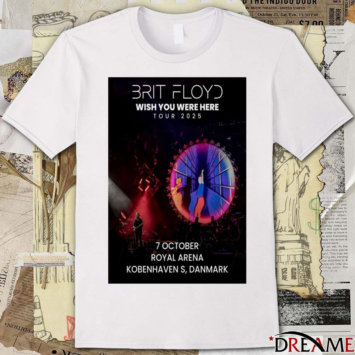 Poster Brit Floyd October 7 2025 Royal Arena Kobenhavn Danmark t-shirt