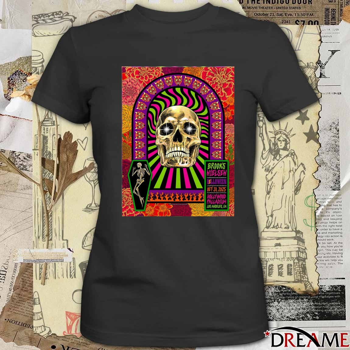 Poster Brooks Nielsen October 31 2025 Hollywood Palladium Halloween Show Los Angeles CA t-shirt