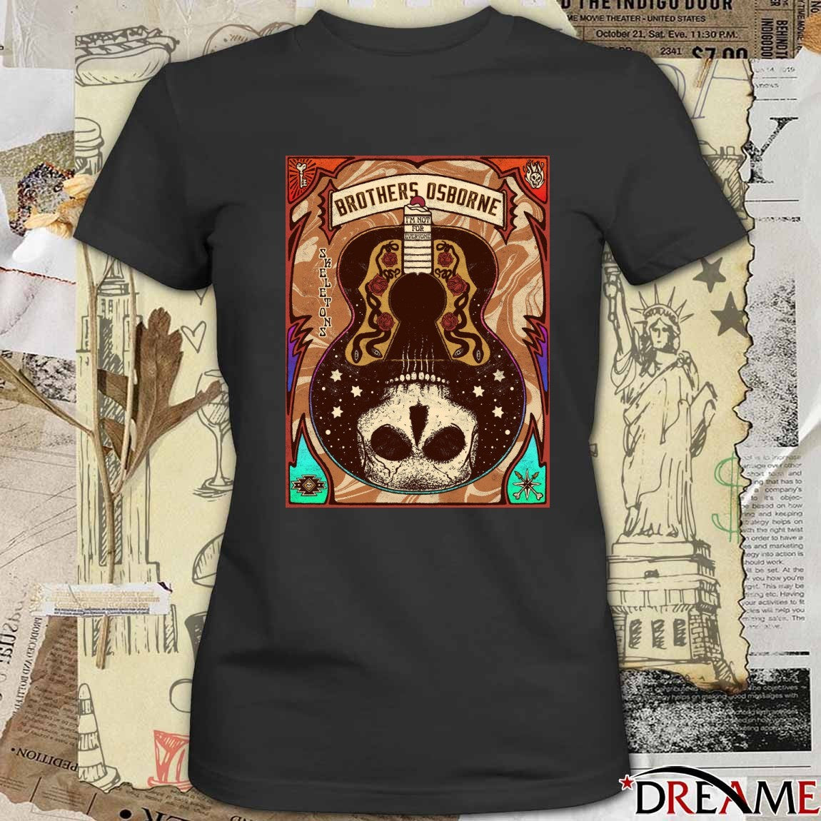 Poster Brothers Osborne I’m Not For Everyone Skeletons 2025 t-shirt