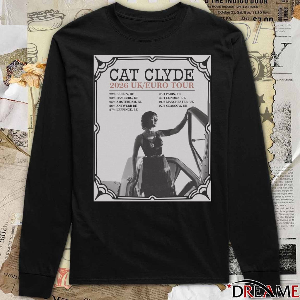 Poster Cat Clyde 2026 UK-EU Tour 22 4 Berlin DE 23 4 Hamburg DE Amsterdam NL t-shirt