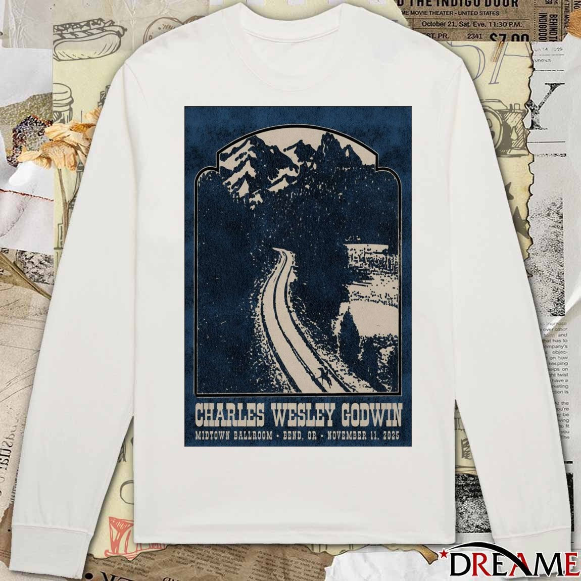Poster Charles Wesley Godwin Tour Midtown Ballroom Bend OR November 11 2025 t-shirt
