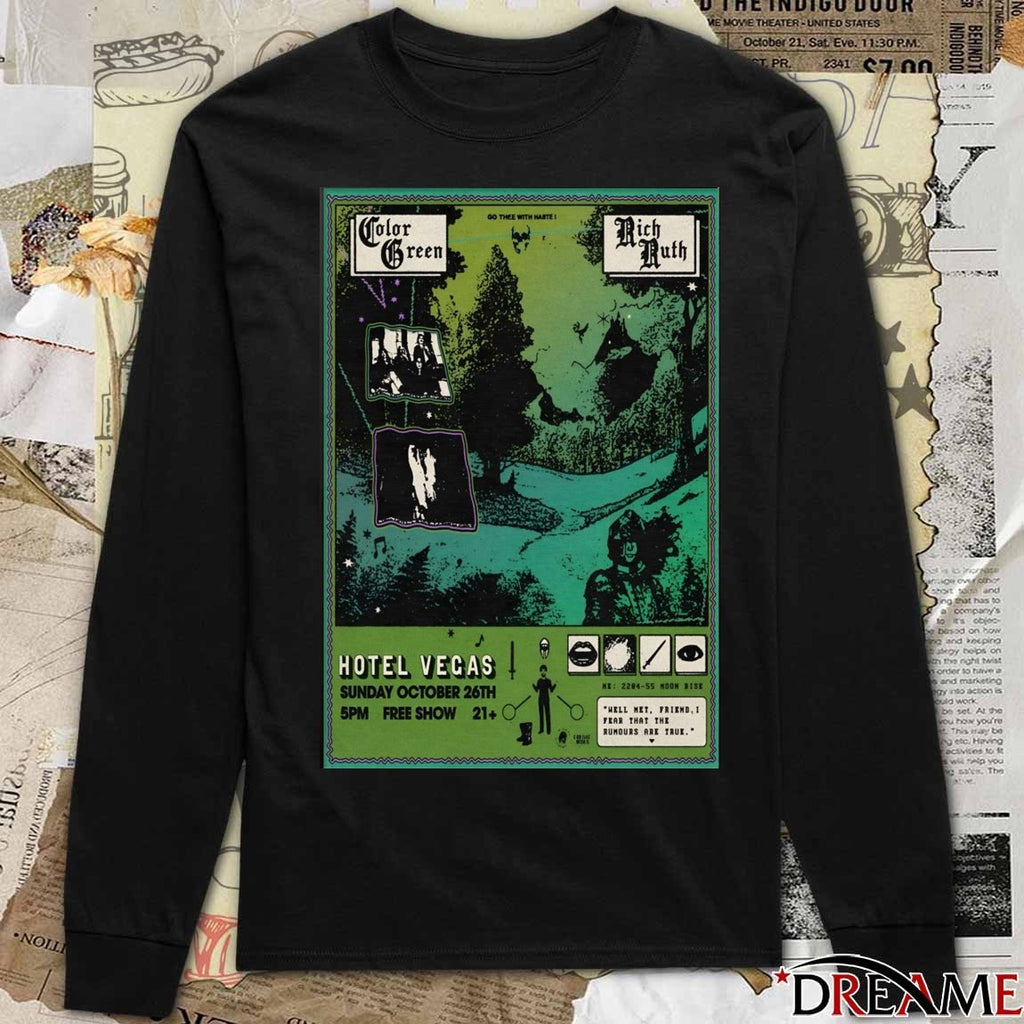 Poster Color Green Sunday October 26 2025 Hotel Vegas In Austin TX t-shirt