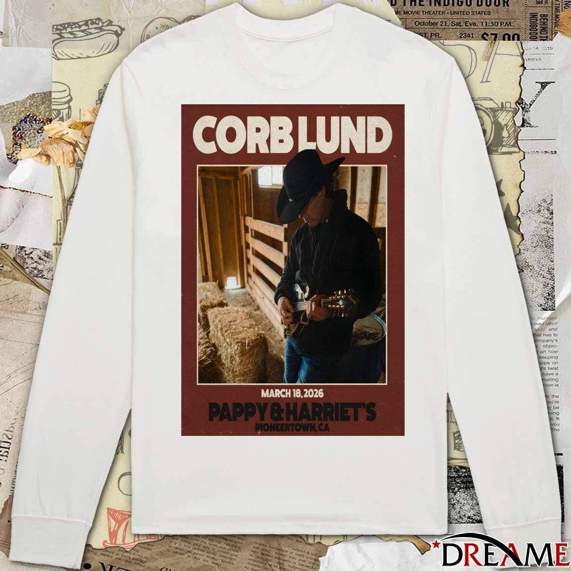 Poster Corb Lund March 18 2026 Pappy And Harriet’s Pioneertown CA t-shirt
