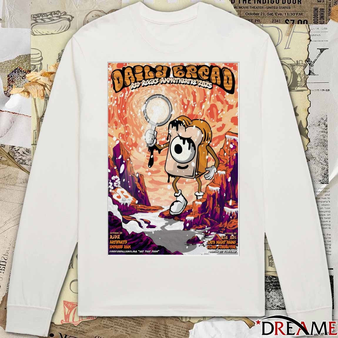 Poster Daily Bread Red Rocks Amphitheatre Shows On October 25-26 2025 t-shirt