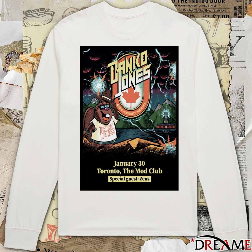 Poster Danko Jones January 30 2026 The Mod Club In Toronto ON t-shirt