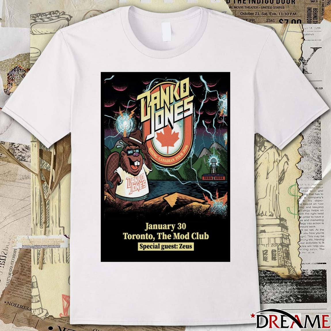 Poster Danko Jones January 30 2026 The Mod Club In Toronto ON t-shirt