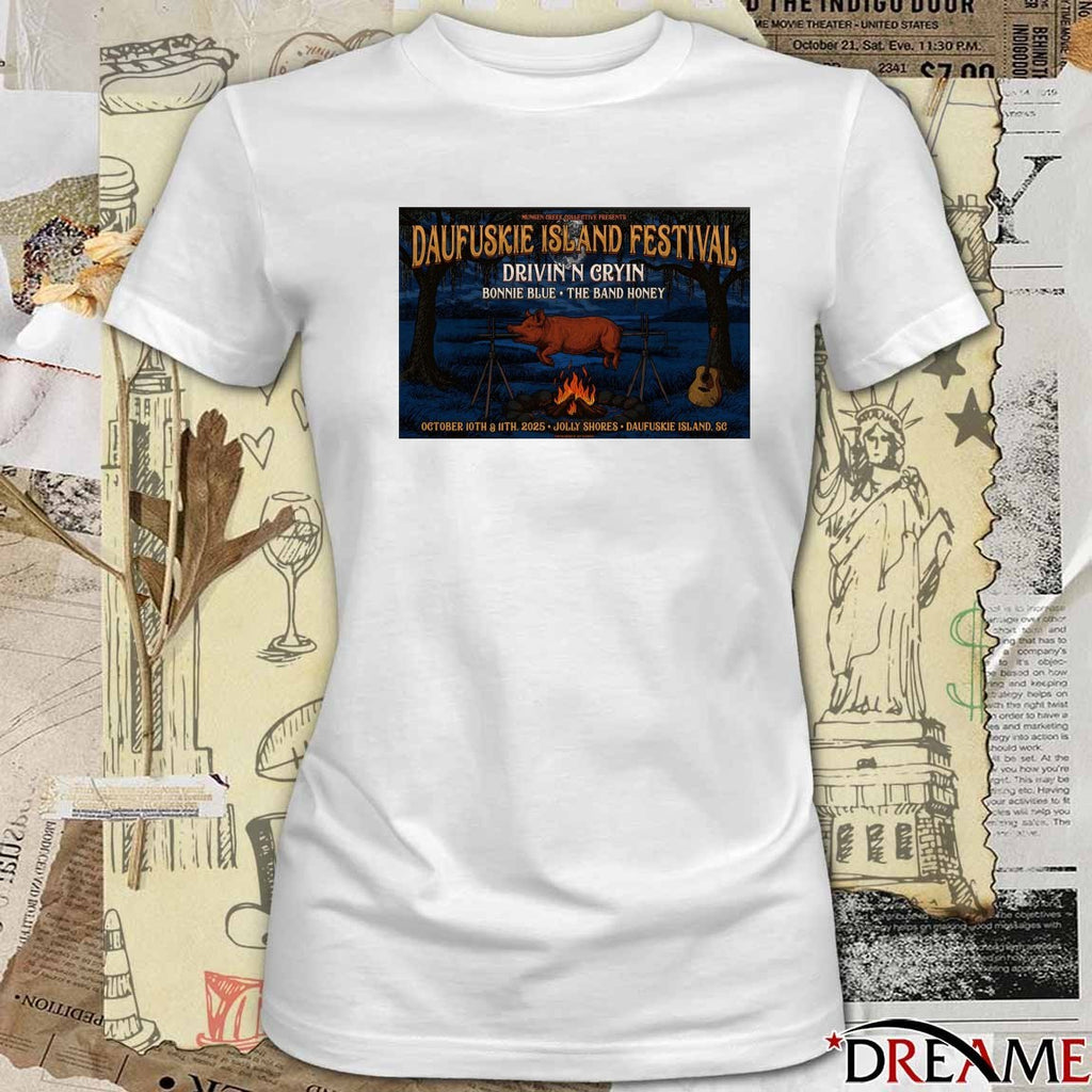 Poster Daufuskie Island Festival Jolly Shores Daufuskie Island SC October 10-11 2025 t-shirt