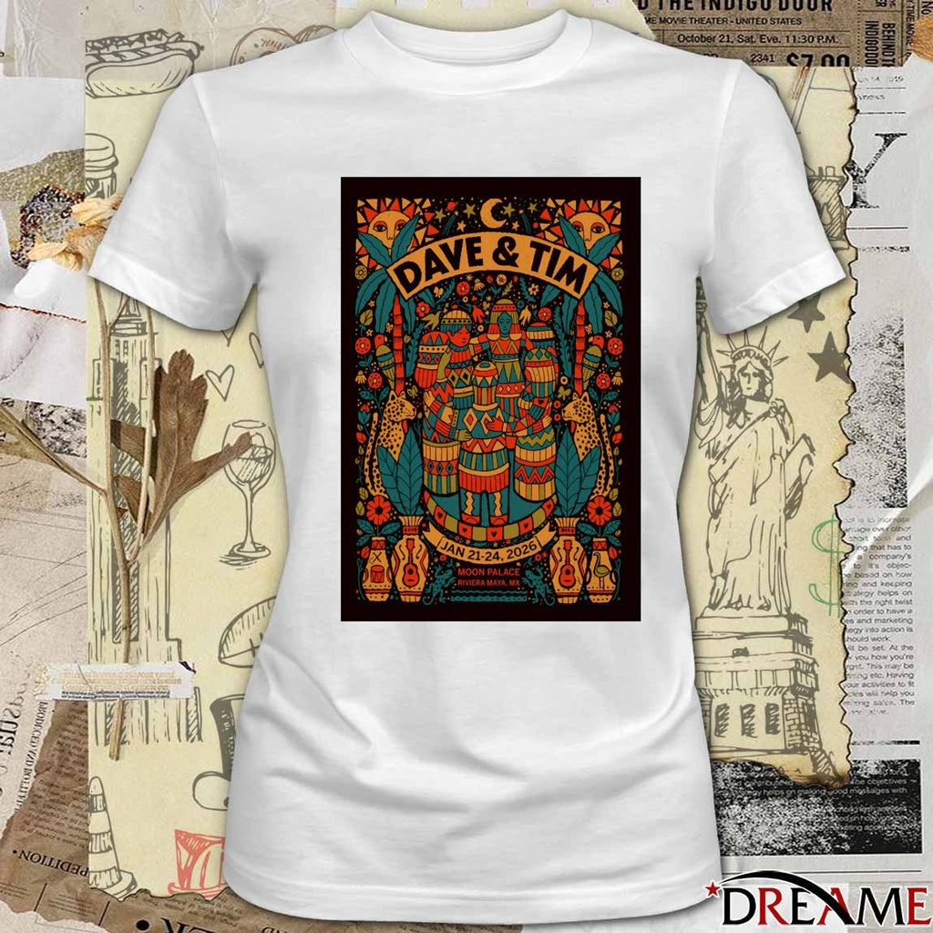 Poster Dave Matthews And Tim Reynolds Mexico Event January 22 2026 t-shirt