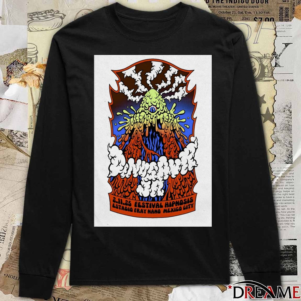 Poster Dinosaur Jr. Festival Hipnosis Estadio Fray Nano Mexico City November 2 2025 t-shirt