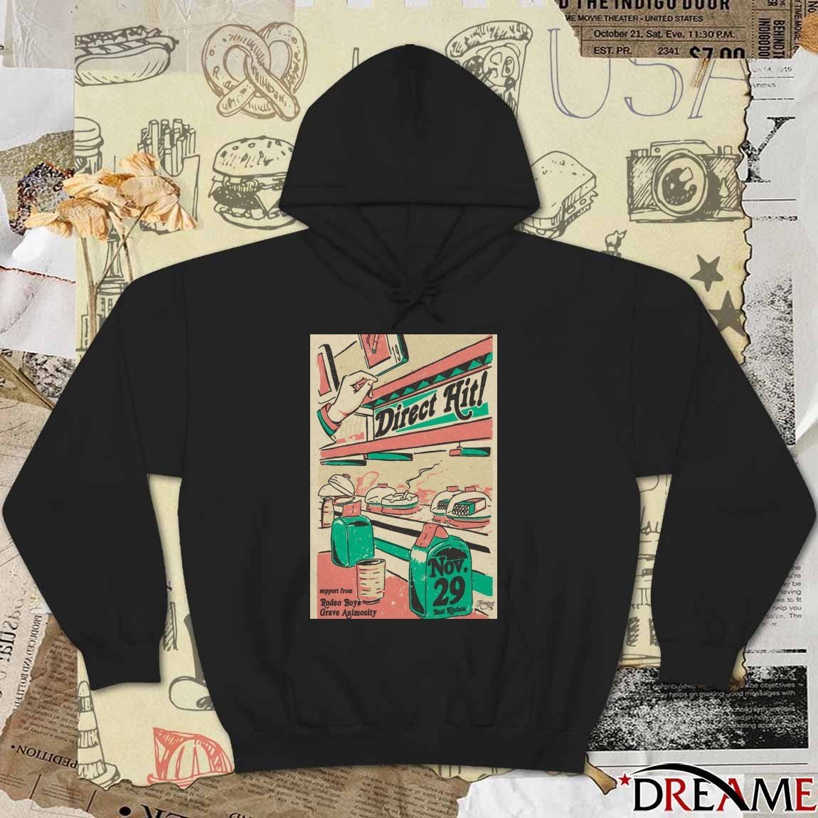 Poster Direct Hit November 29 2025 Beat Kitchen t-shirt