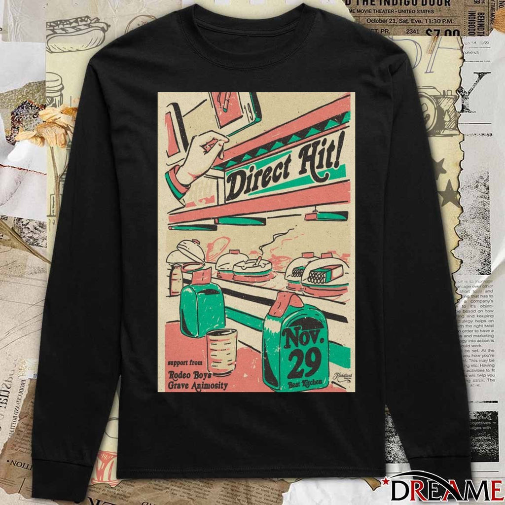 Poster Direct Hit November 29 2025 Beat Kitchen t-shirt