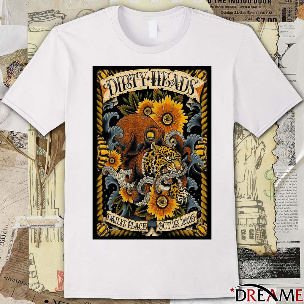 Poster Dirty Heads October 23 2025 Daily’s Place Jacksonville Tour t-shirt