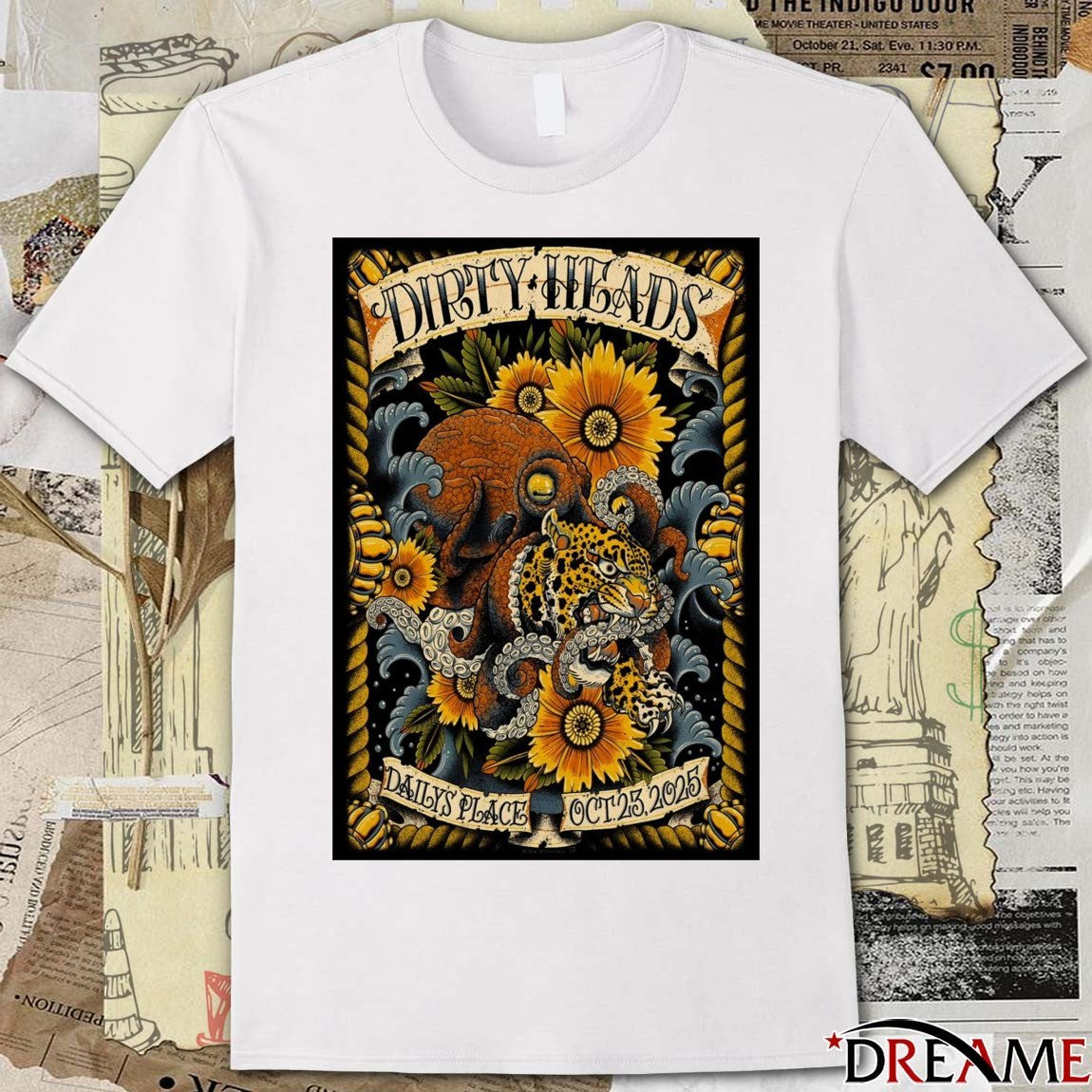 Poster Dirty Heads October 23 2025 Daily’s Place Jacksonville Tour t-shirt
