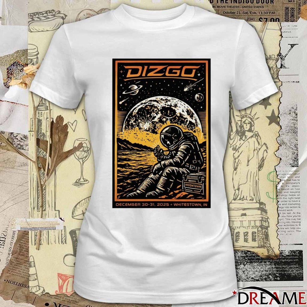 Poster Dizgo Band Indiana NYE December 30-31 2025 Whitestown IN t-shirt
