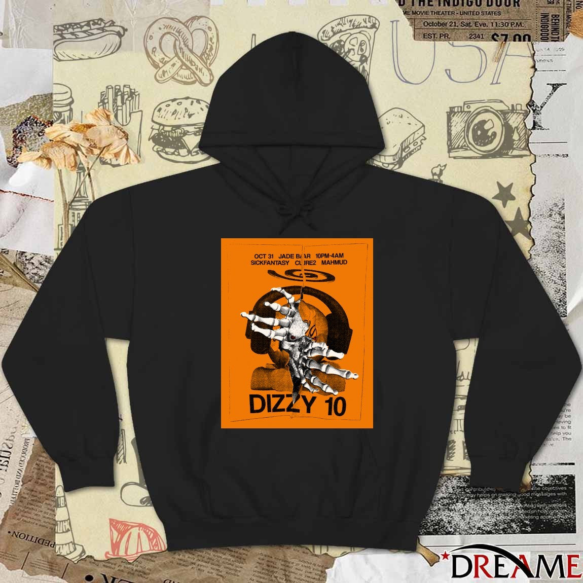 Poster Dizzy 10 Halloween Events Brooklyn October 31 2025 Sick Fantasy Cure2 Mahmud t-shirt
