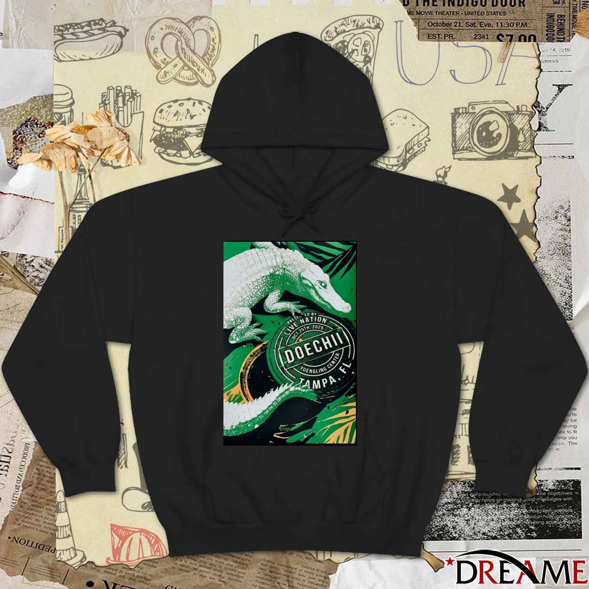 Poster Doechii Tour Tampa FL Live Nation October 25th 2025 Yuengling Center t-shirt