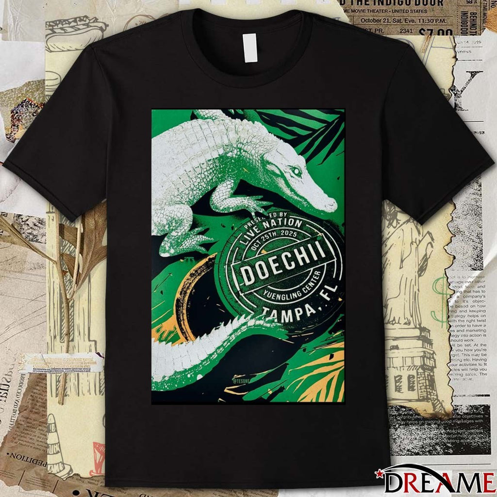 Poster Doechii Tour Tampa FL Live Nation October 25th 2025 Yuengling Center t-shirt