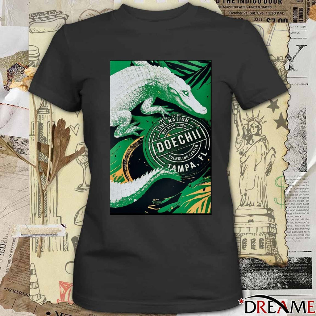Poster Doechii Tour Tampa FL Live Nation October 25th 2025 Yuengling Center t-shirt