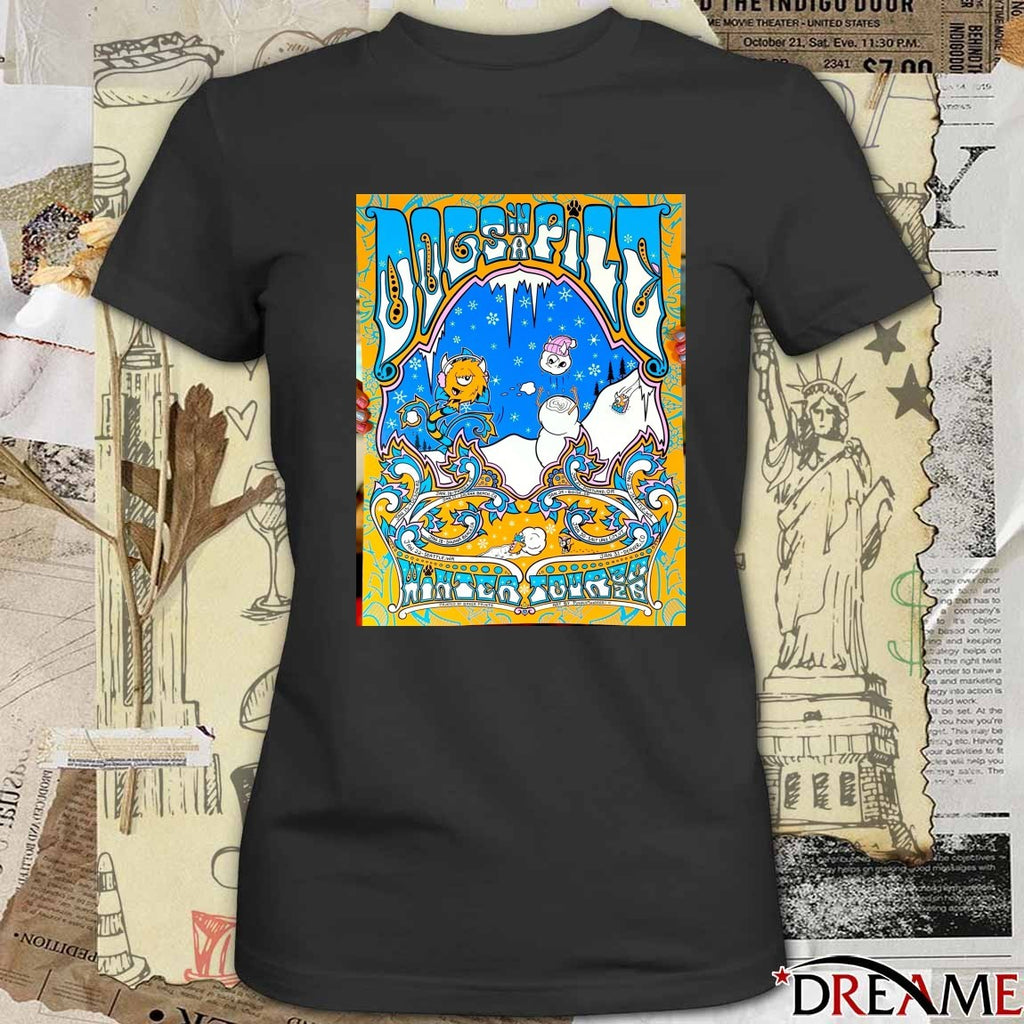 Poster Dogs In A Pile Winter January 15 – 31 2026 Tour t-shirt
