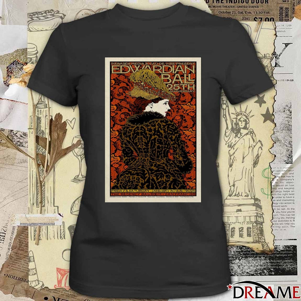 Poster Edwardian Ball 25th Anniversary San Francisco January 31 2026 t-shirt