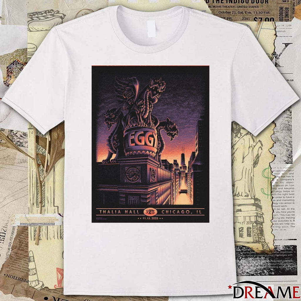 Poster Eggy On November 15 2025 Thalia Hall In Chicago IL Tour t-shirt