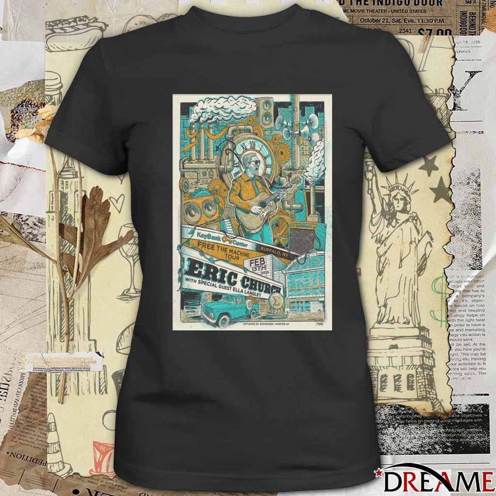 Poster Eric Church Keybank Center Buffalo NY 13 February 2026 t-shirt