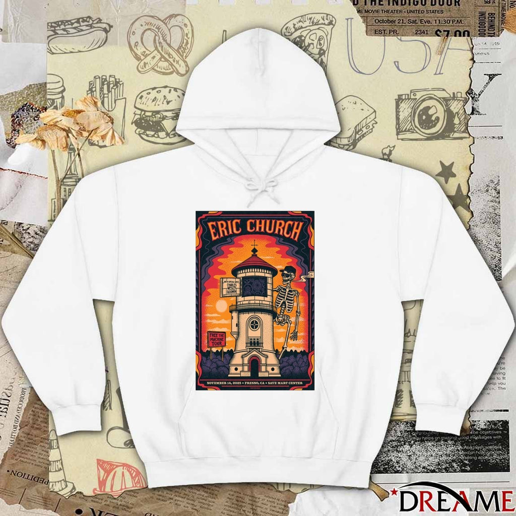 Poster Eric Church November 14 2025 Save Mart Center Fresno CA t-shirt