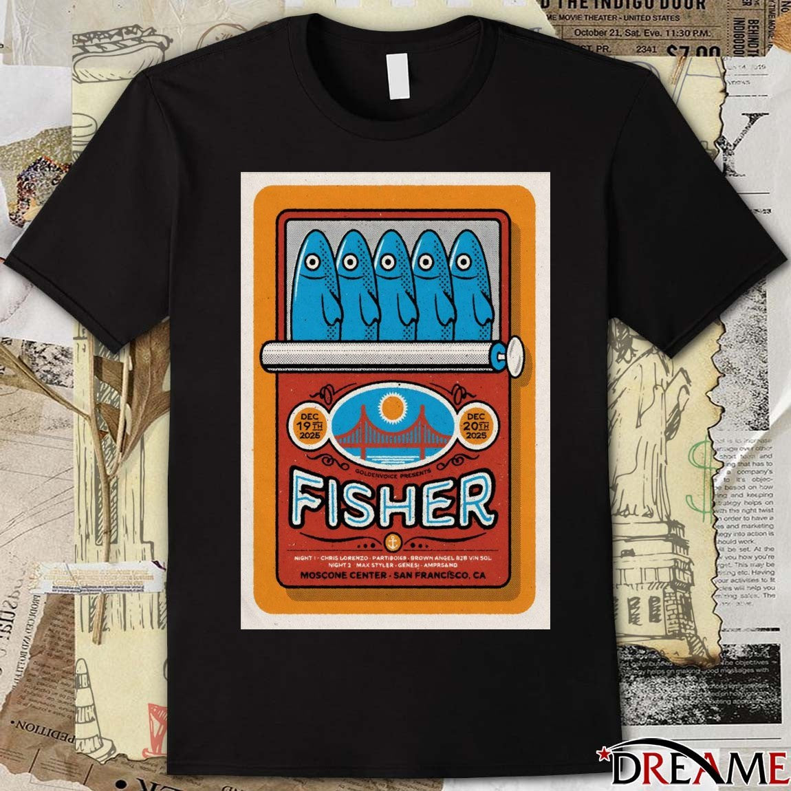 Poster Fisher In San Francisco CA Moscone Center On December 19-20 2025 t-shirt