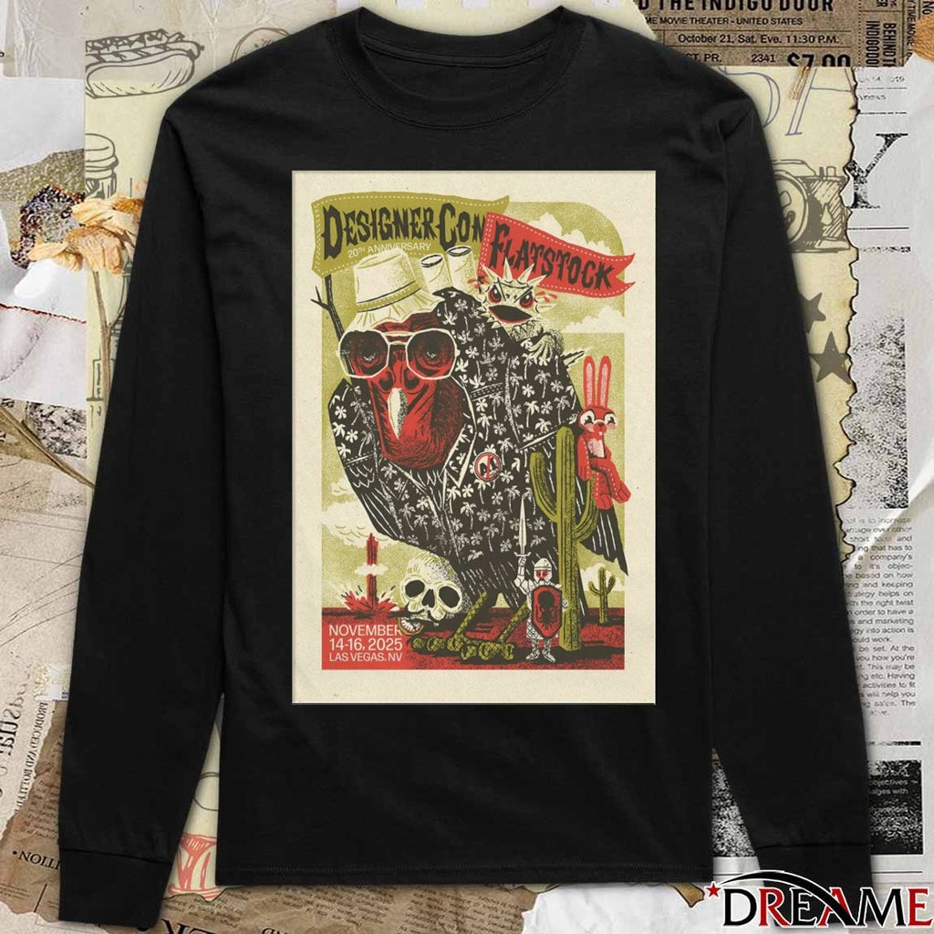 Poster Flatstock November 14-16 2025 DesignerCon in Las Vegas NV t-shirt