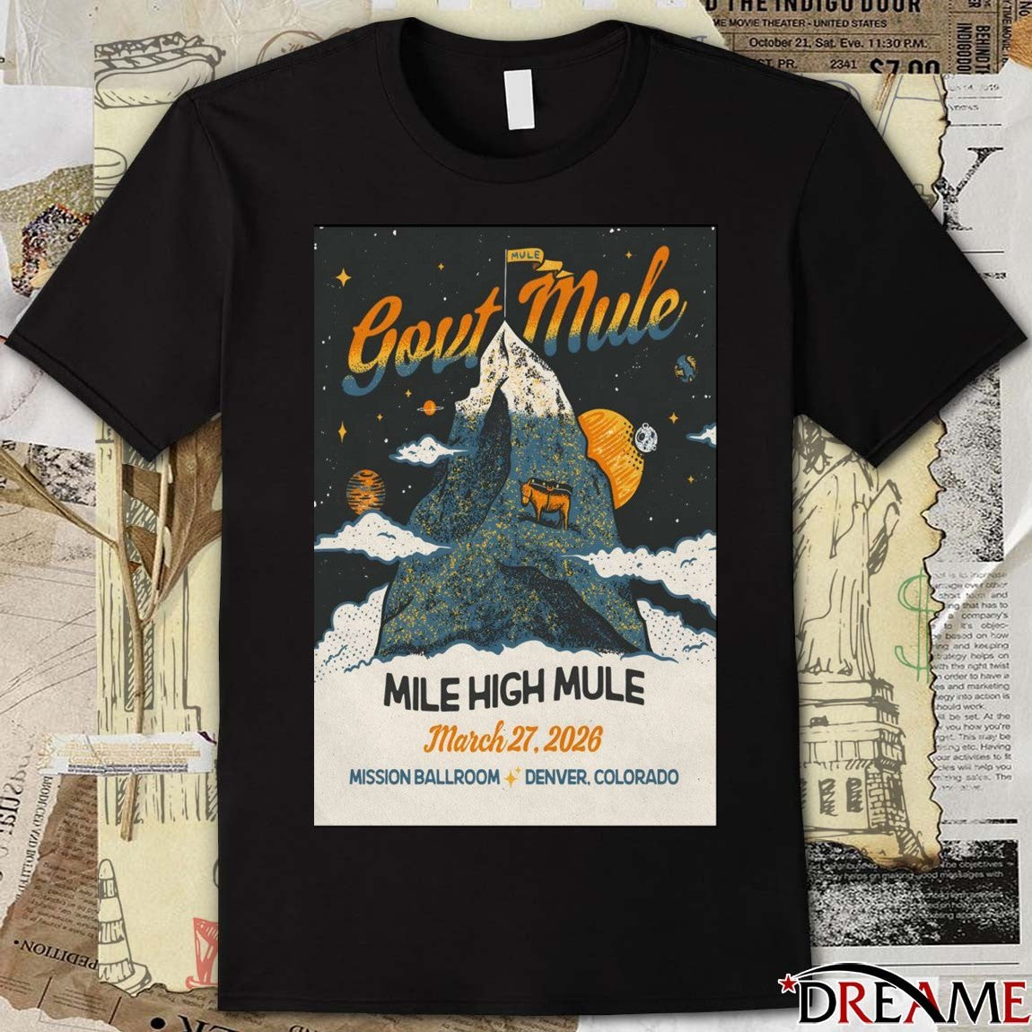 Poster Gov’t Mule Mile High Mule March 27 2026 Mission Ballroom Denver CO t-shirt
