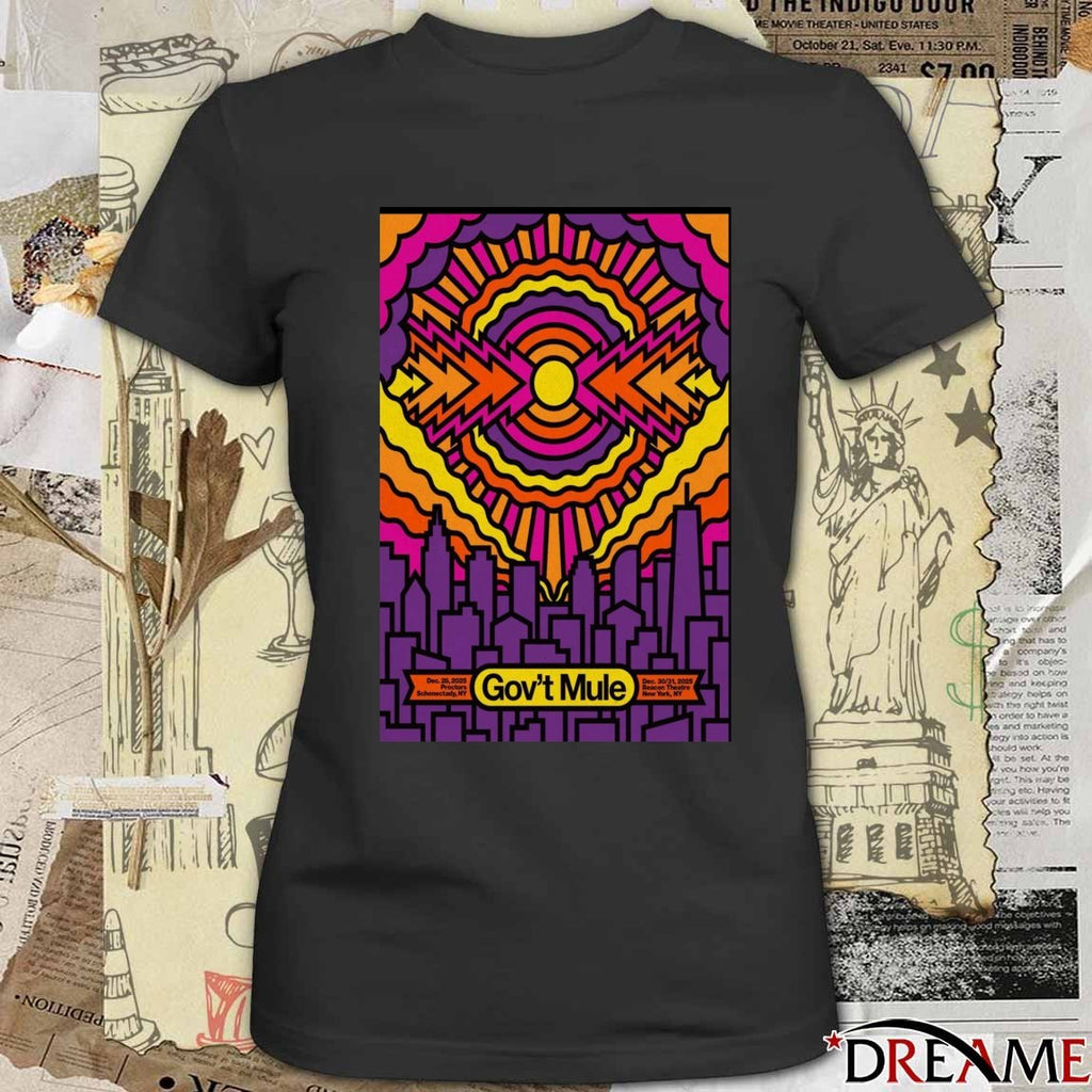 Poster Gov’t Mule Schenectady NY December 28 2025, Dec 30-31 New York NY t-shirt