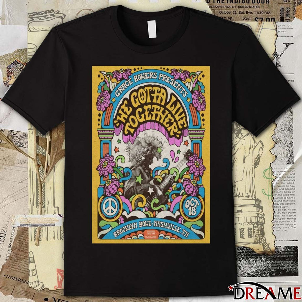 Poster Grace Bowers October 18 2025 Brooklyn Bowl Nashville Tennessee t-shirt