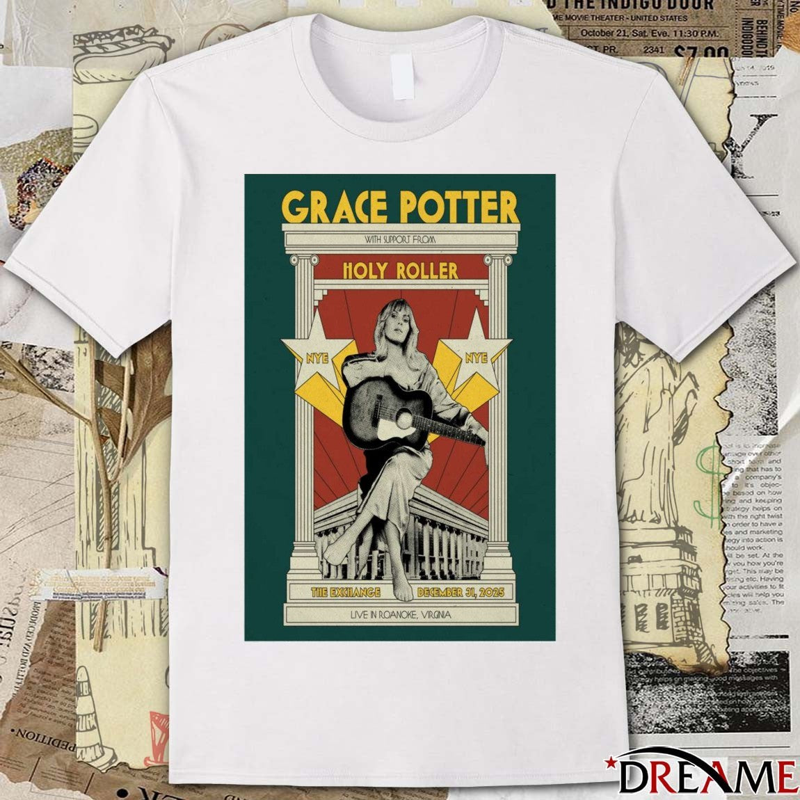 Poster Grace Potter December 31 2025 The Exchange Live In Roanoke Virginia t-shirt