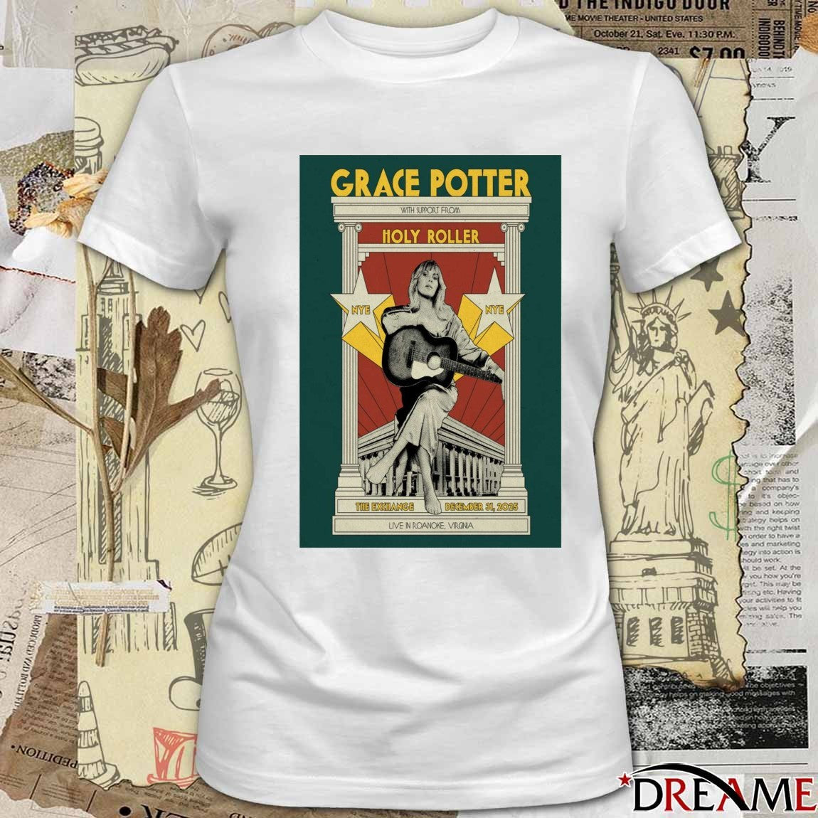 Poster Grace Potter December 31 2025 The Exchange Live In Roanoke Virginia t-shirt
