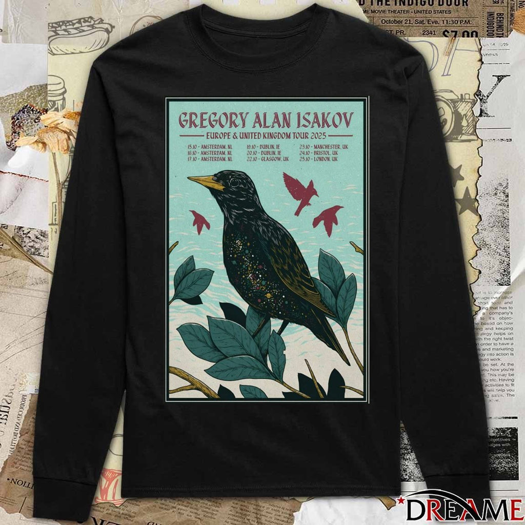 Poster Gregory Alan Isakov EU And UK Tour October 15 – 25 2025 t-shirt