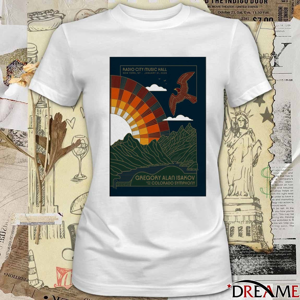 Poster Gregory Alan Isakov New York January 31 2026 Radio City Music Hall t-shirt