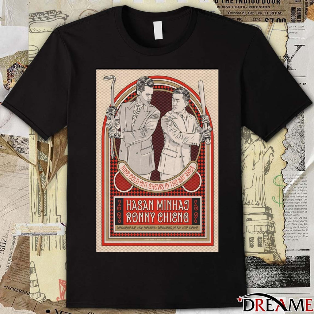 Poster Hasan Minhaj And Ronny Chieng California Tour December 17 – 18 2025 San Jose Civic t-shirt