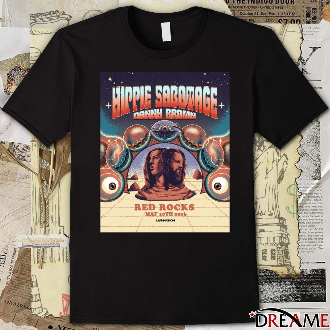 Poster Hippie Sabotage Red Rocks Amphitheatre 2026 In Morrison Colorado On May 10 t-shirt