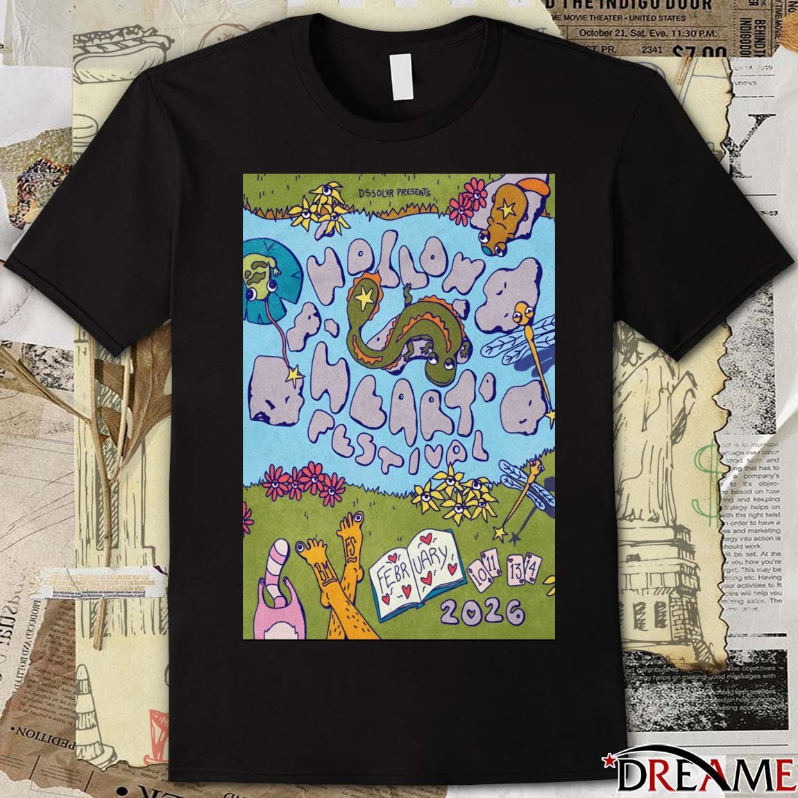 Poster Hollow Heart Festival Asheville NC On February 10-14 2026 t-shirt