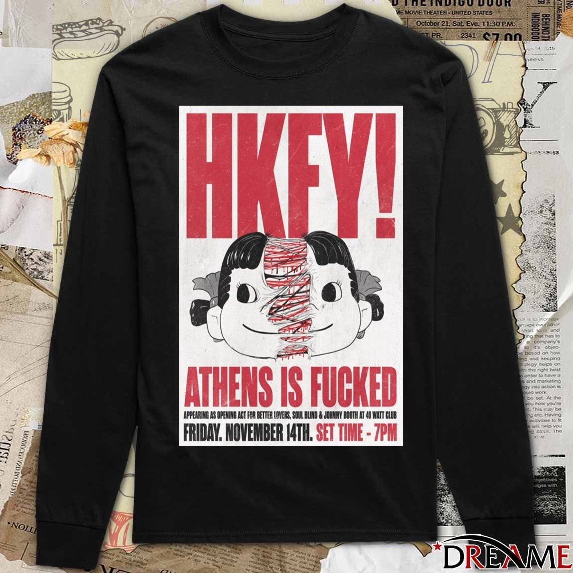 Poster Hong Kong Fuck You Athens, GA November 14 2025 Concert t-shirt