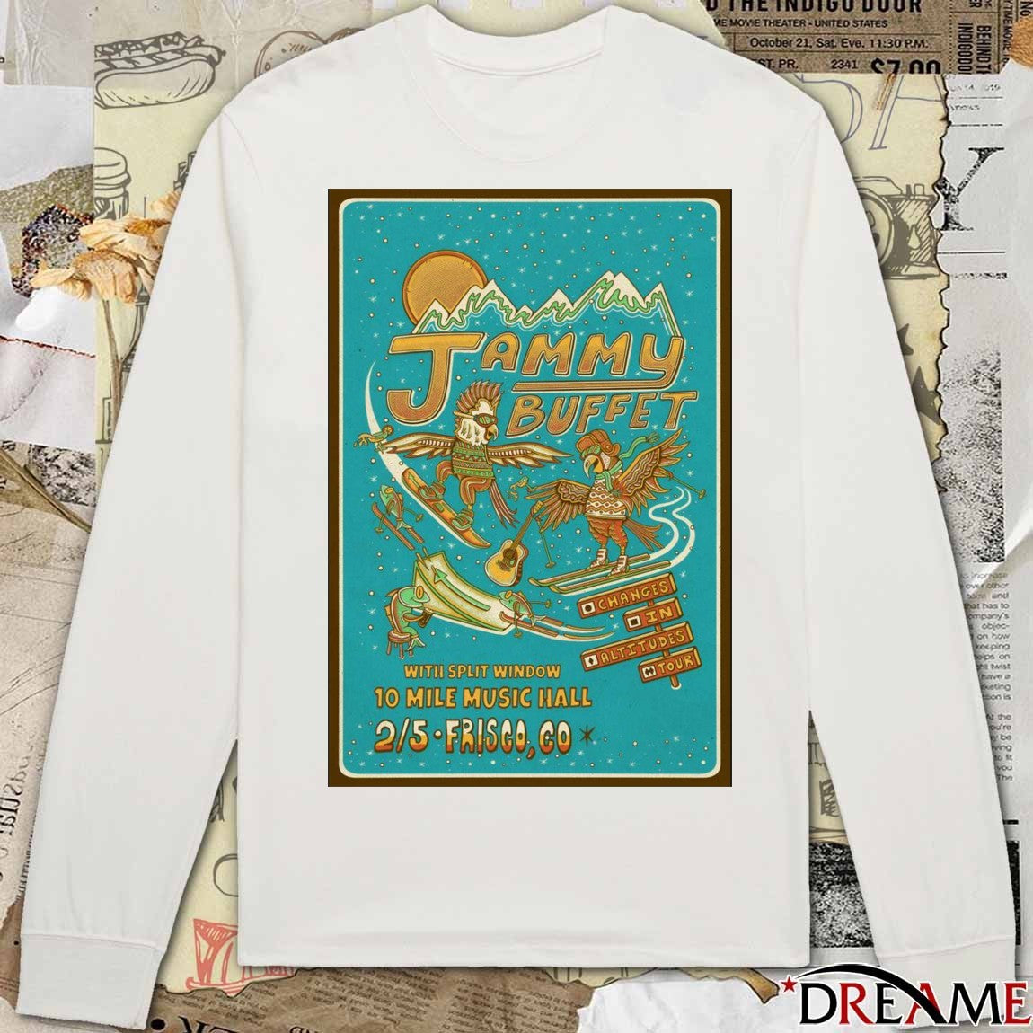 Poster Jammy Buffet February 5 2026 10 Mile Music Hall Frisco CO t-shirt