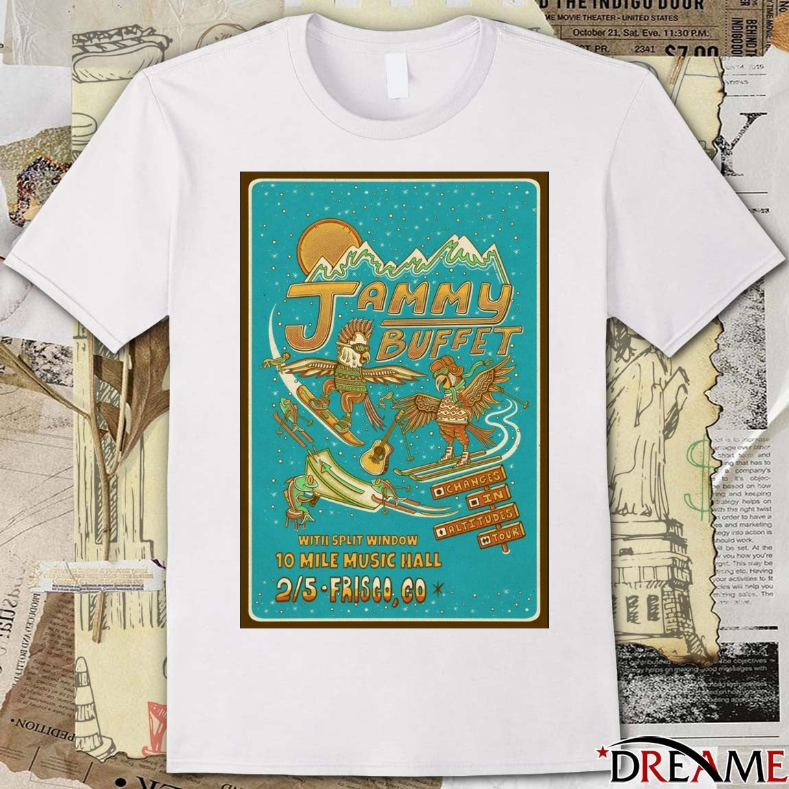 Poster Jammy Buffet February 5 2026 10 Mile Music Hall Frisco CO t-shirt