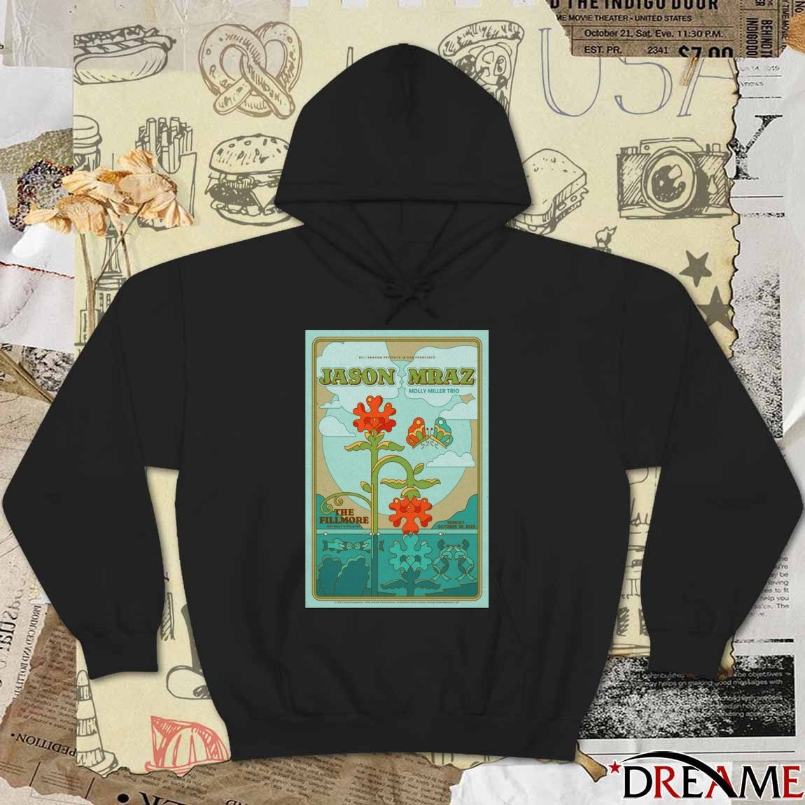 Poster Jason Mraz The Fillmore San Francisco October 26 2025 t-shirt