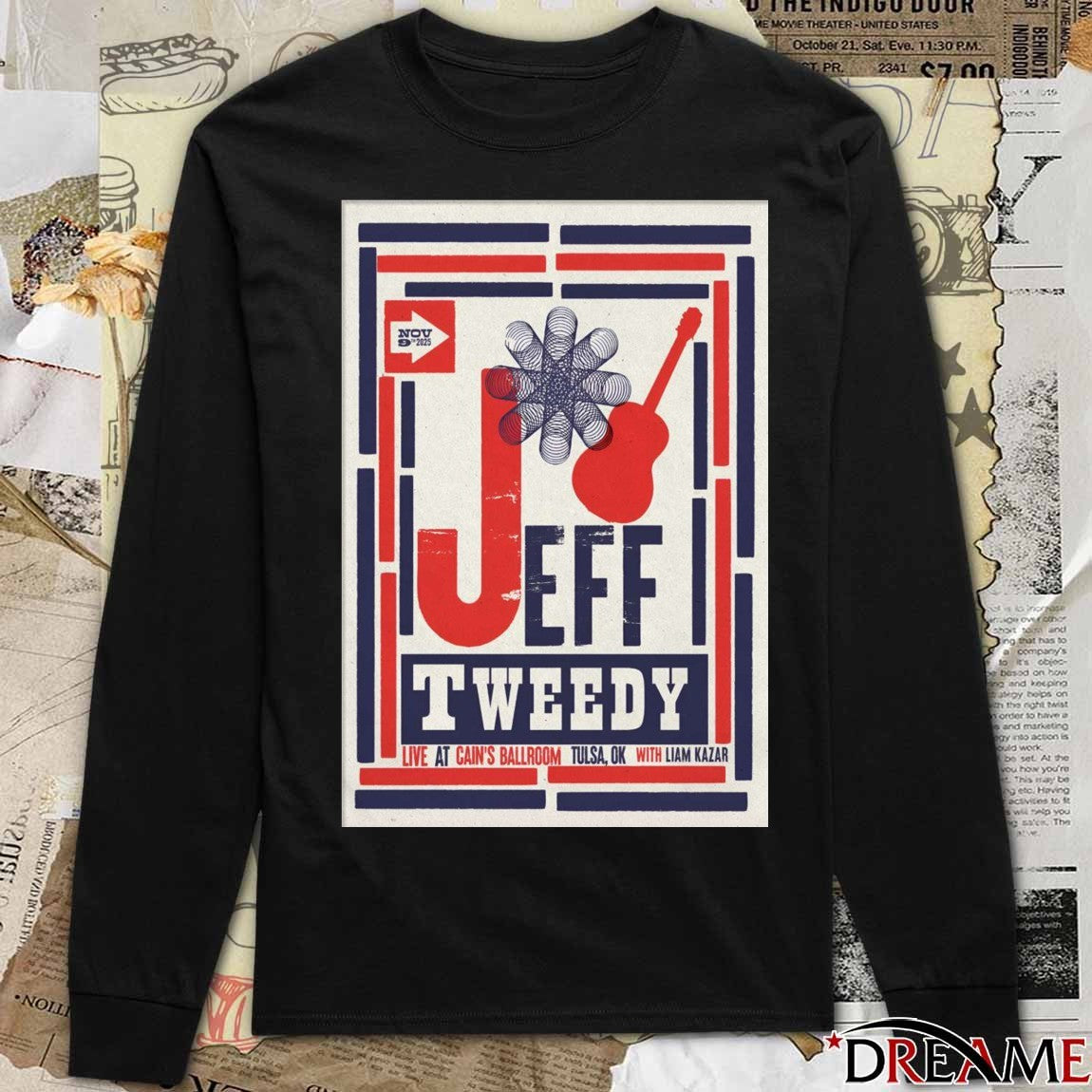 Poster Jeff Tweedy At Cain’s Ballroom On November 9 2025 Tulsa OK t-shirt