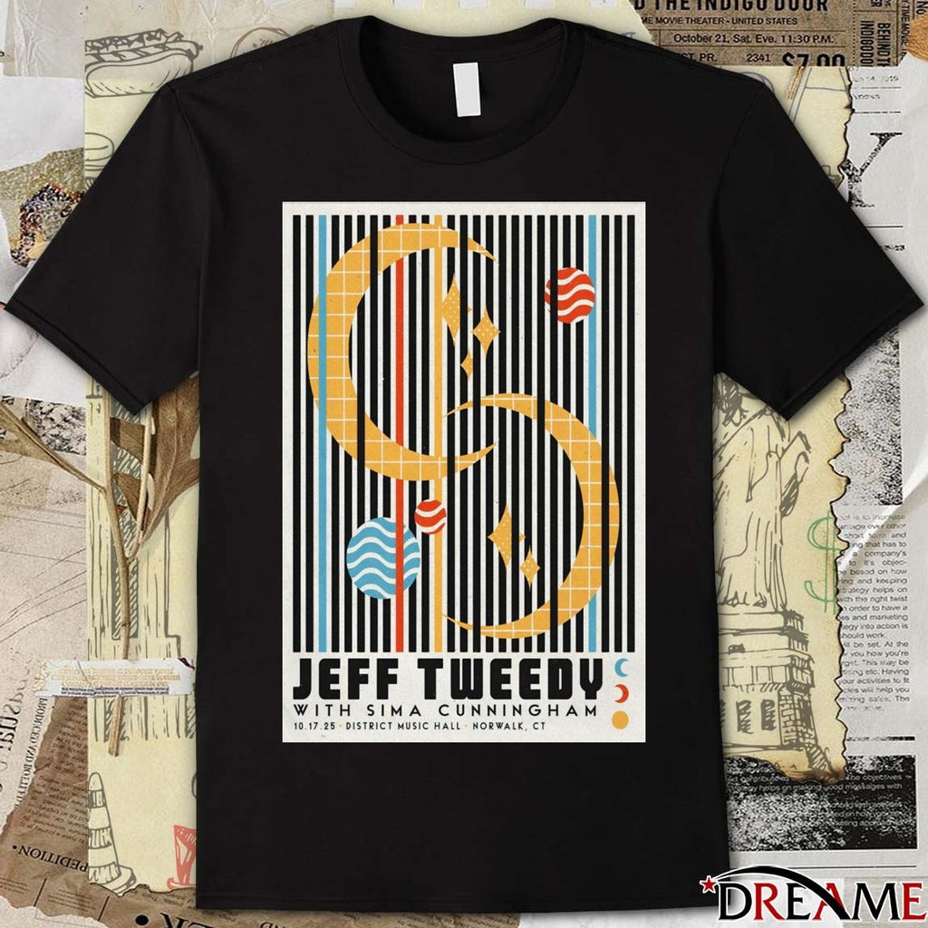 Poster Jeff Tweedy District Music Hall Norwalk CT October 17 2025 t-shirt