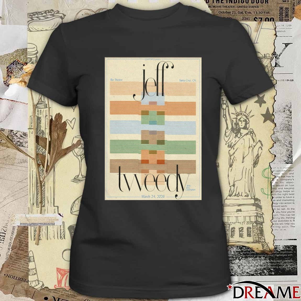 Poster Jeff Tweedy Rio Theatre In Santa Cruz CA March 24 2026 t-shirt