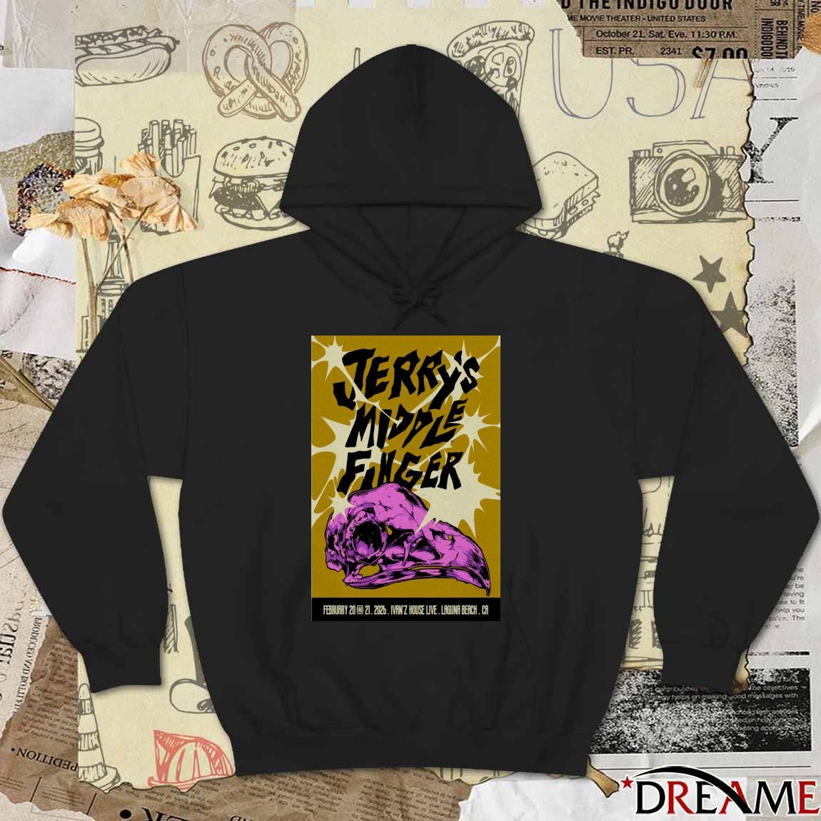 Poster Jerry’s Middle Finger February 20 – 21 2026 Laguna Beach t-shirt